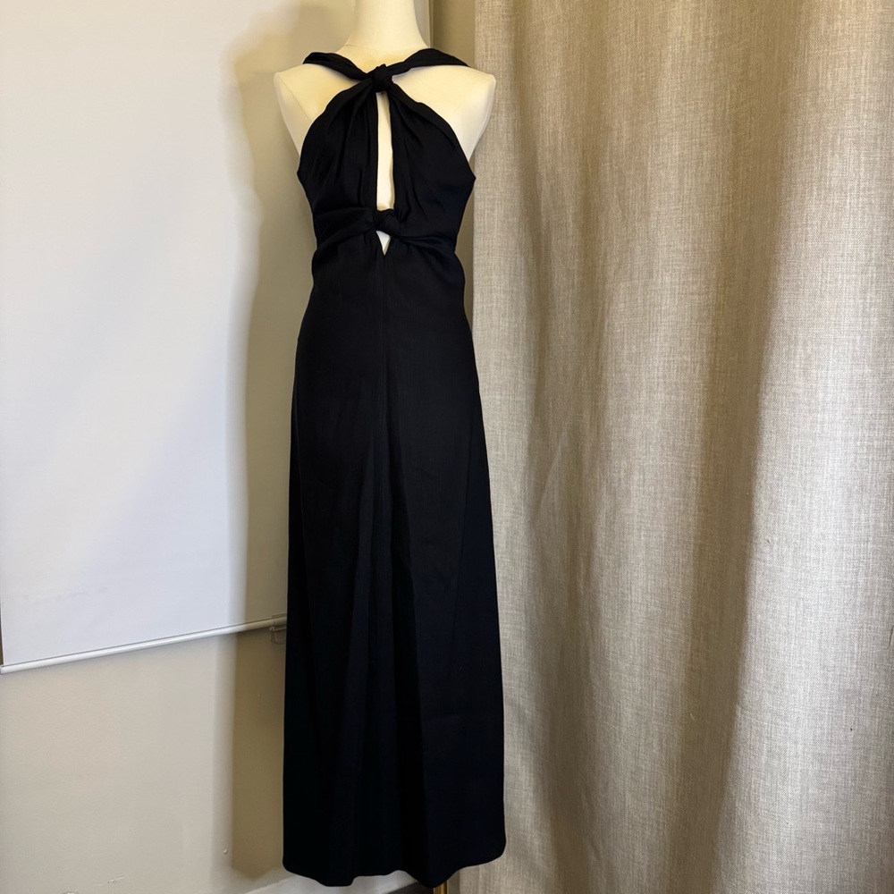 Antonio Melani Black Midi Dress | Linen Blend |NWT